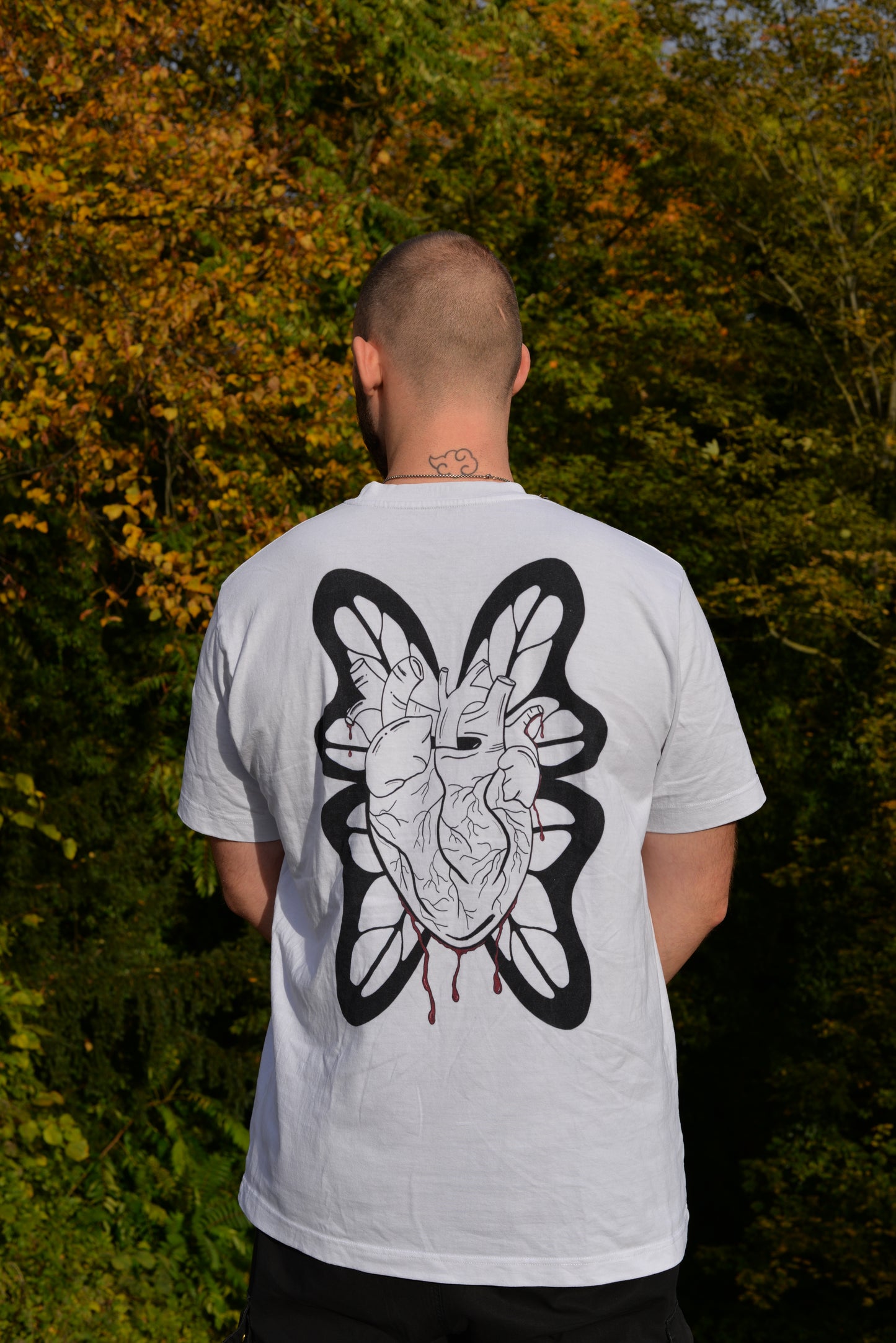 "Broken Wings, Healing Heart" - Heavy Oversized Organic Shirt - your beauty through other eyes