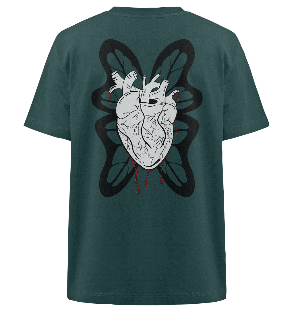 "Broken Wings, Healing Heart" - Heavy Oversized Organic Shirt - your beauty through other eyes