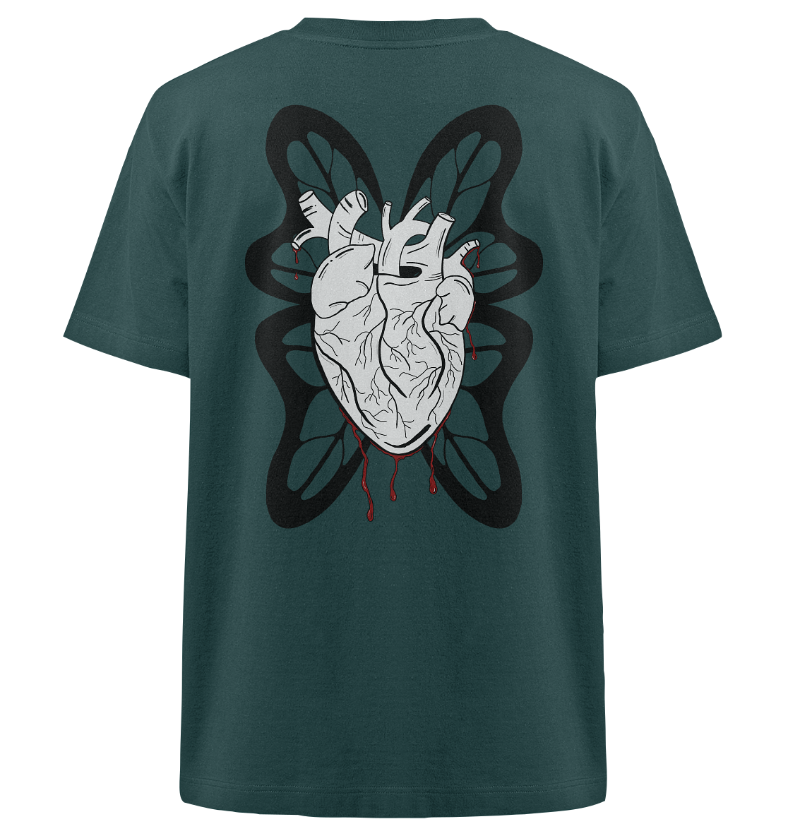 "Broken Wings, Healing Heart" - Heavy Oversized Organic Shirt - your beauty through other eyes