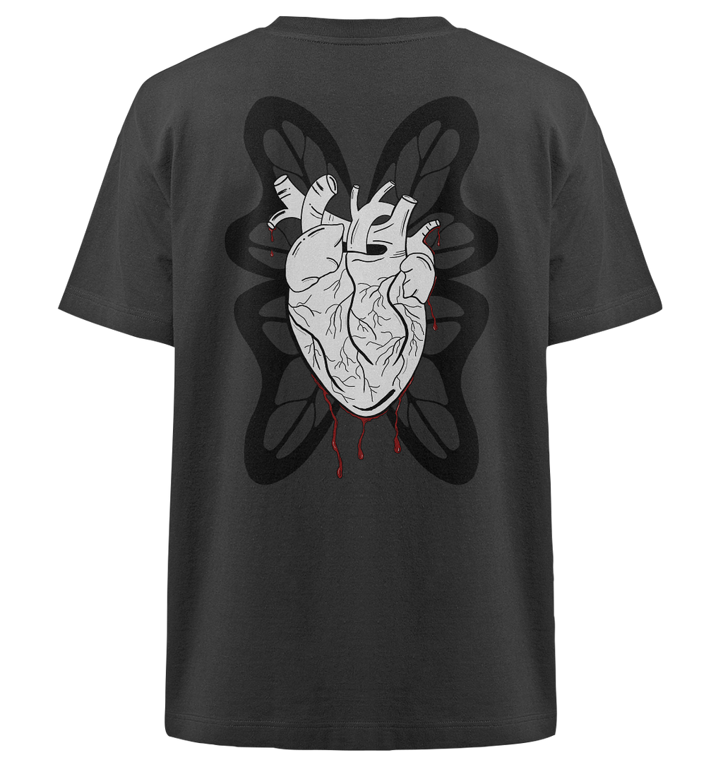 "Broken Wings, Healing Heart" - Heavy Oversized Organic Shirt - your beauty through other eyes