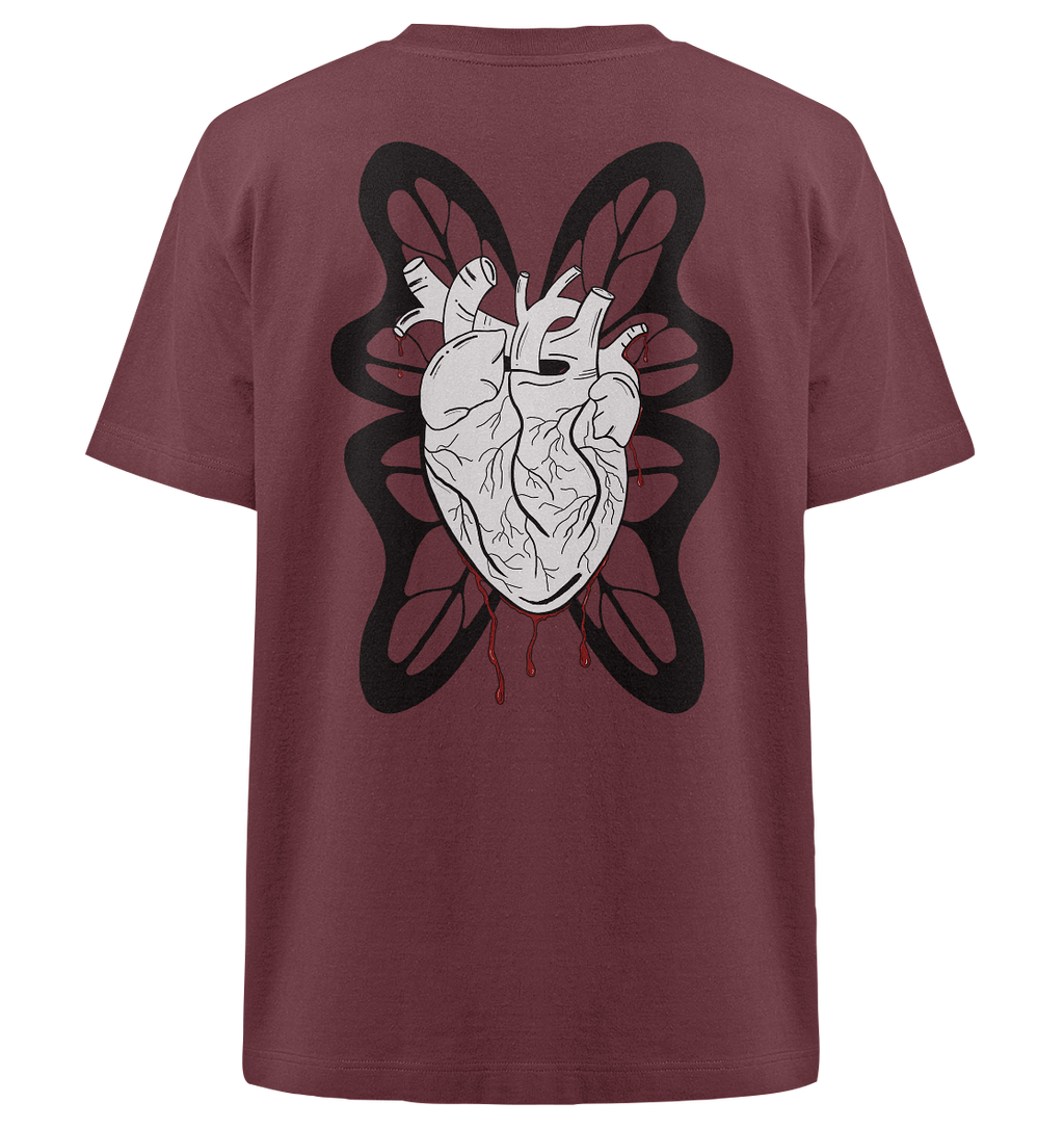 "Broken Wings, Healing Heart" - Heavy Oversized Organic Shirt - your beauty through other eyes