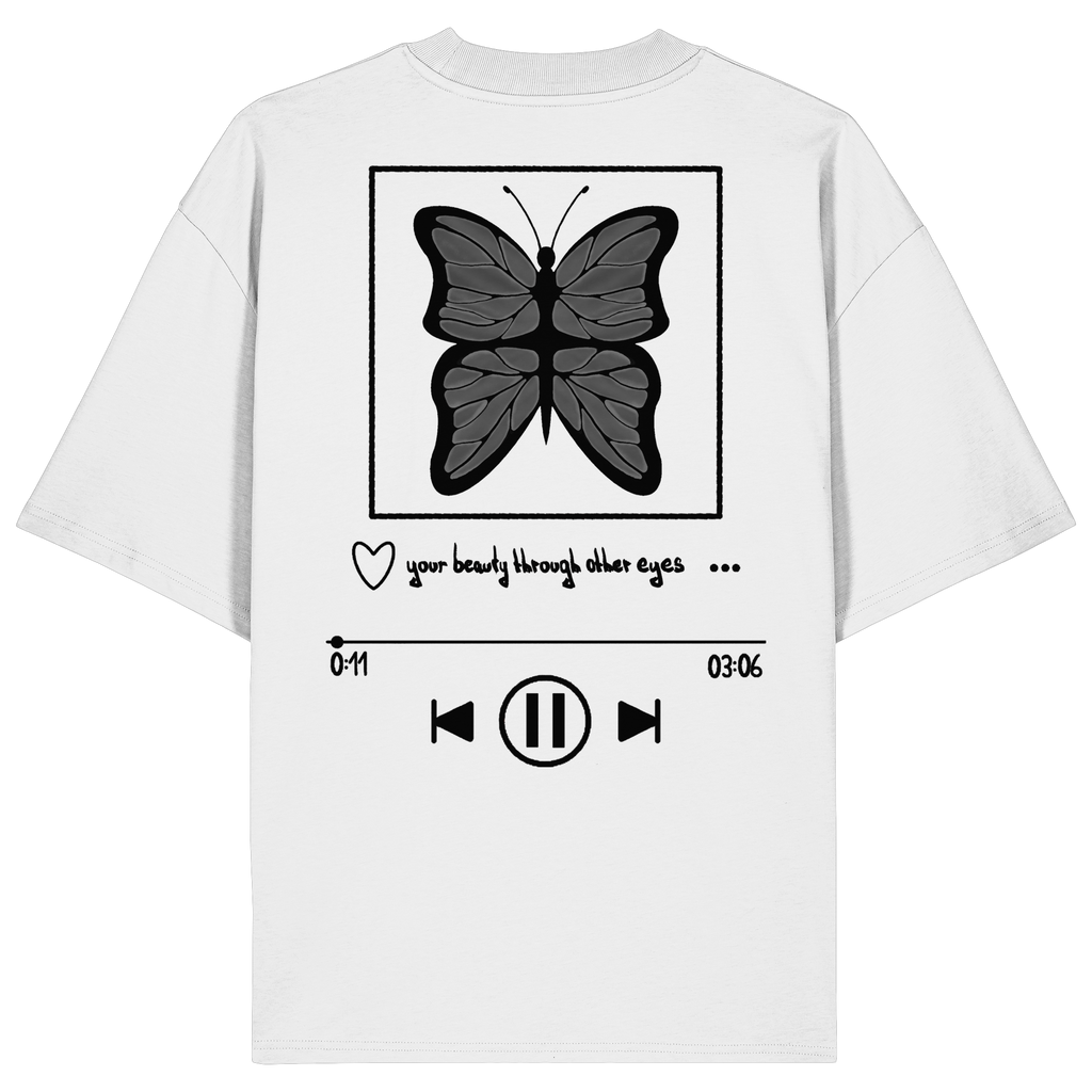 the song of inner beauty - Organic Oversize Shirt - your beauty through other eyes
