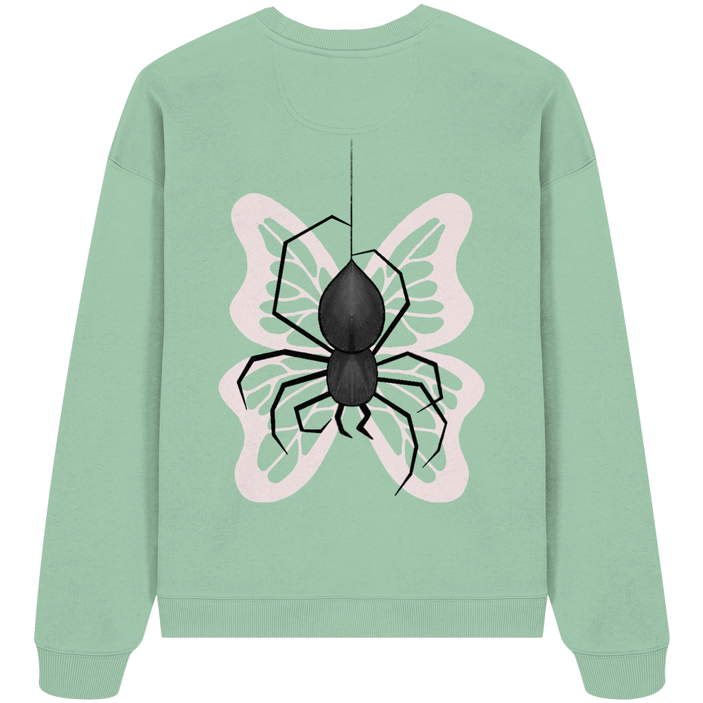 Sweater "Healing Web"  - Organic Oversize Sweatshirt - your beauty through other eyes