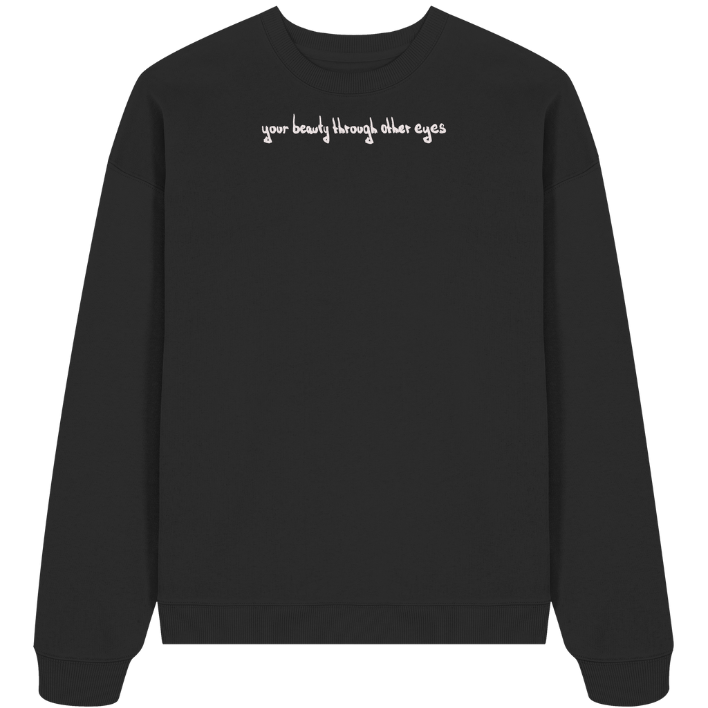 Sweater "Healing Web"  - Organic Oversize Sweatshirt - your beauty through other eyes