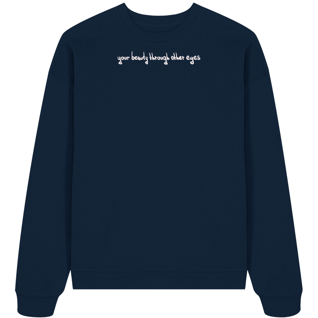Sweater "Healing Web"  - Organic Oversize Sweatshirt - your beauty through other eyes