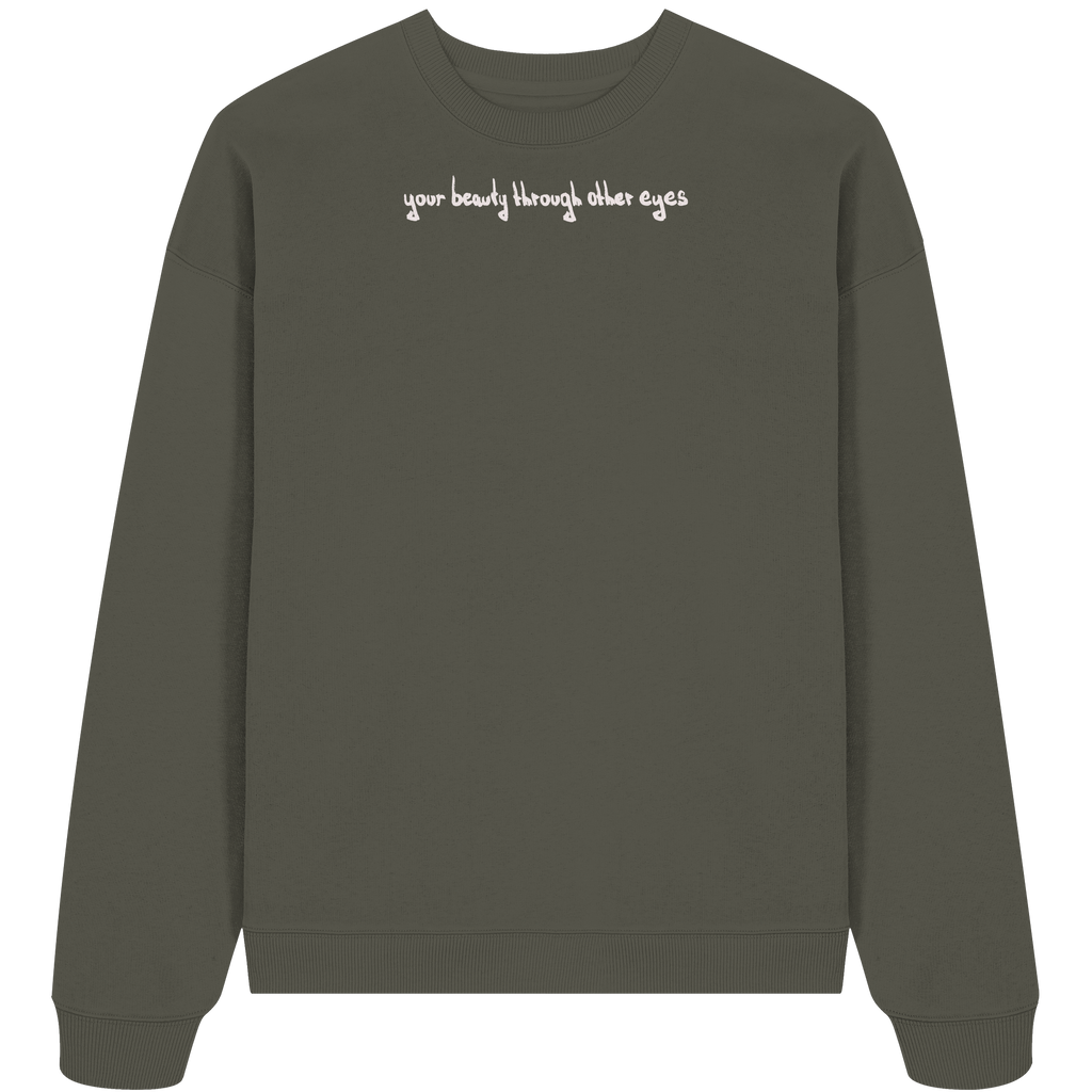 Sweater "Healing Web"  - Organic Oversize Sweatshirt - your beauty through other eyes
