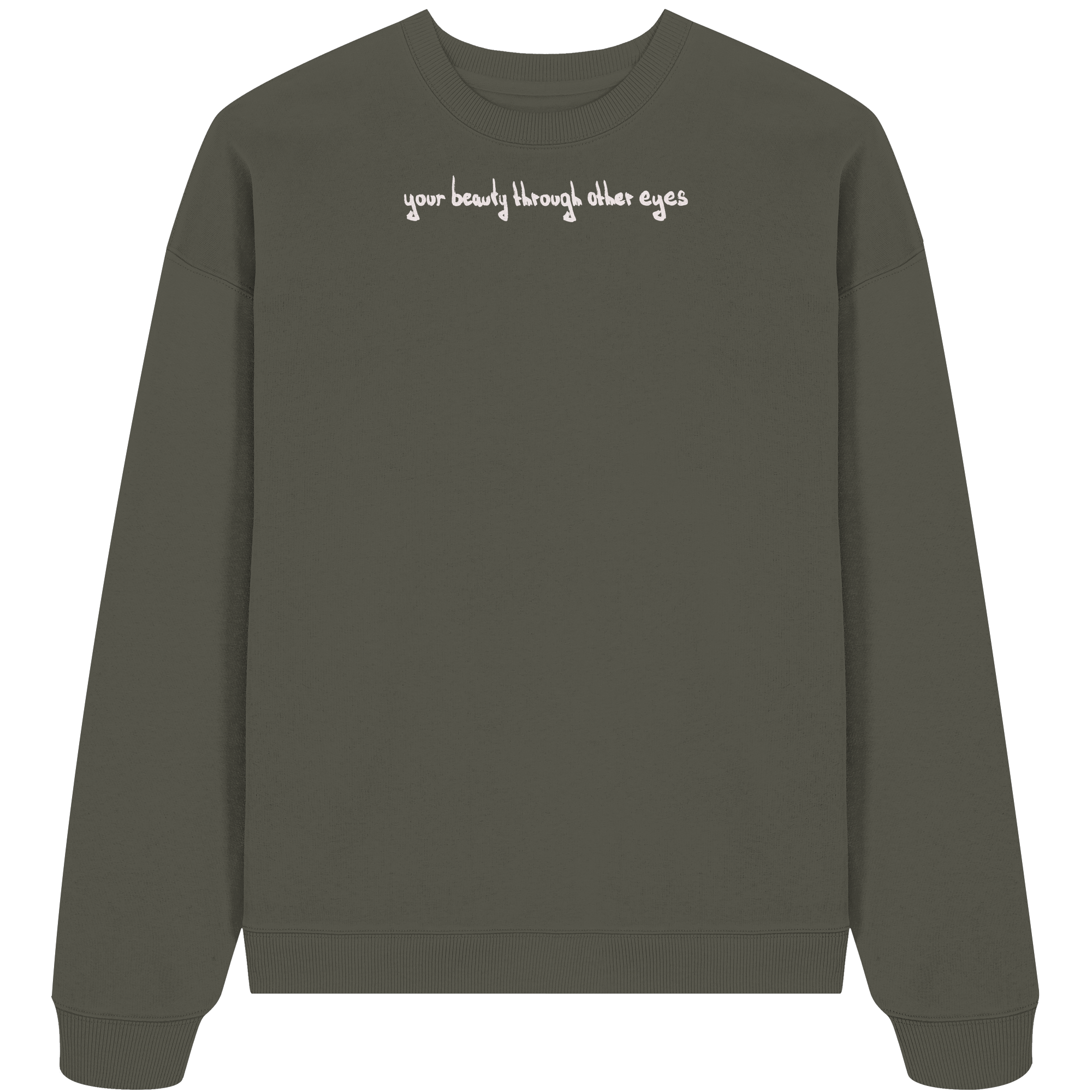 Sweater "Healing Web"  - Organic Oversize Sweatshirt - your beauty through other eyes