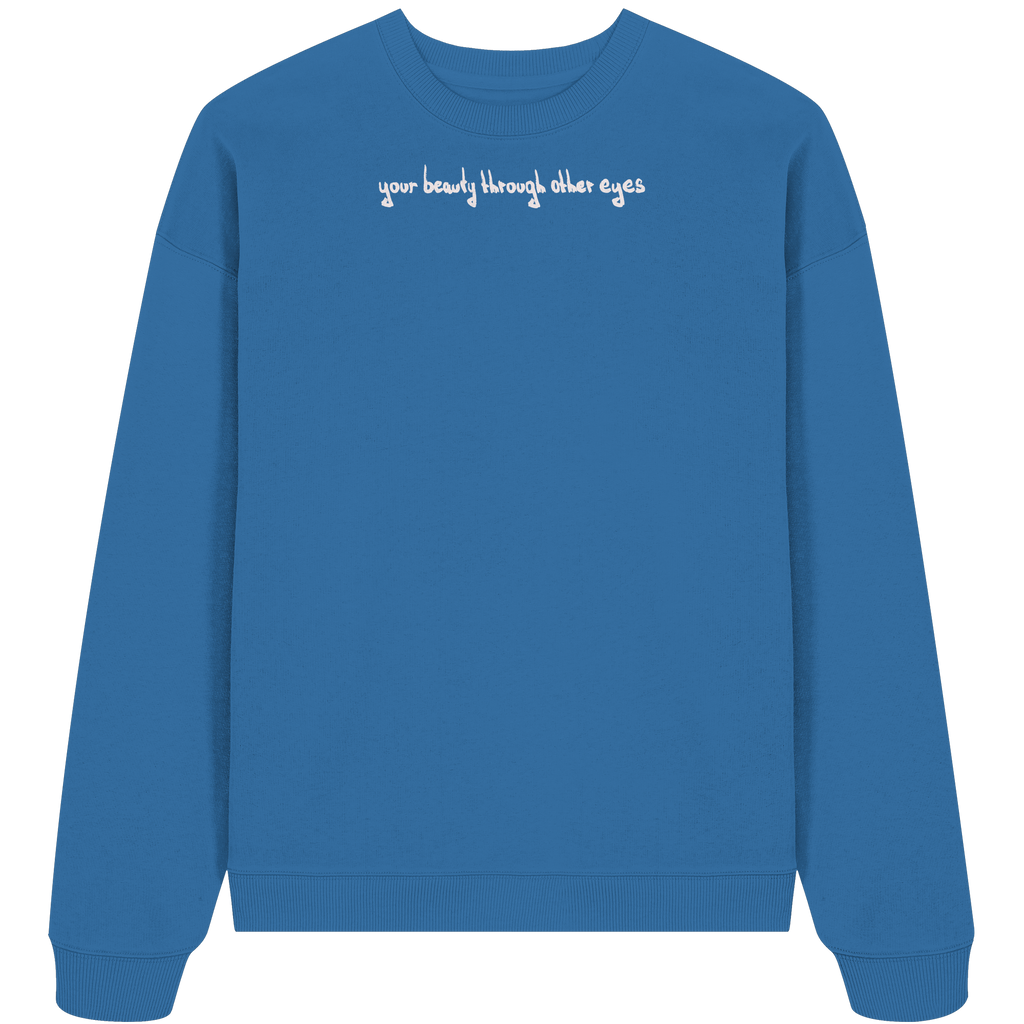 Sweater "Healing Web"  - Organic Oversize Sweatshirt - your beauty through other eyes