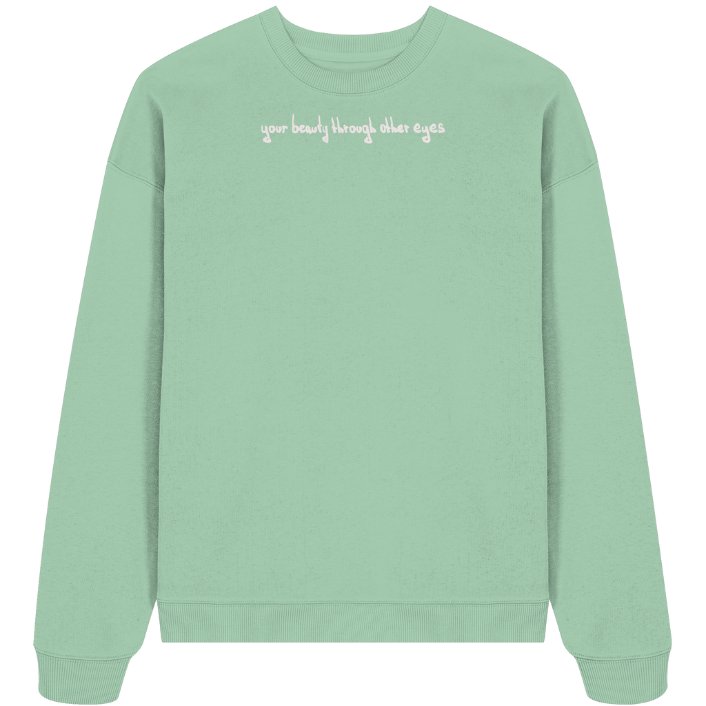 Sweater "Healing Web"  - Organic Oversize Sweatshirt - your beauty through other eyes